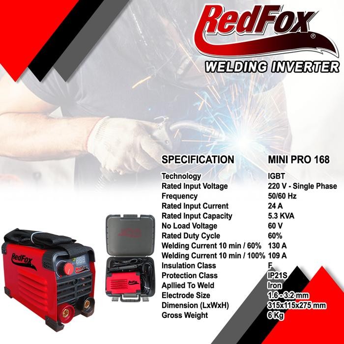 Yuk Order Mesin Las Trafo Las Mini Pro 168 Redfox