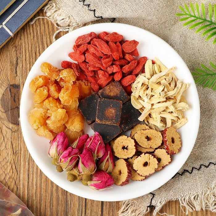 

Terlaris- Teh Jahe Kurma Gula Merah: 20 Kantong (200G). Berisi Lengkeng, Kurma Merah, Wolfberry,