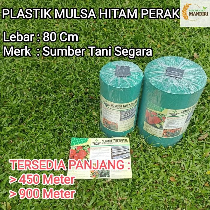 PLASTIK MULSA HITAM PERAK LEBAR 80 CM