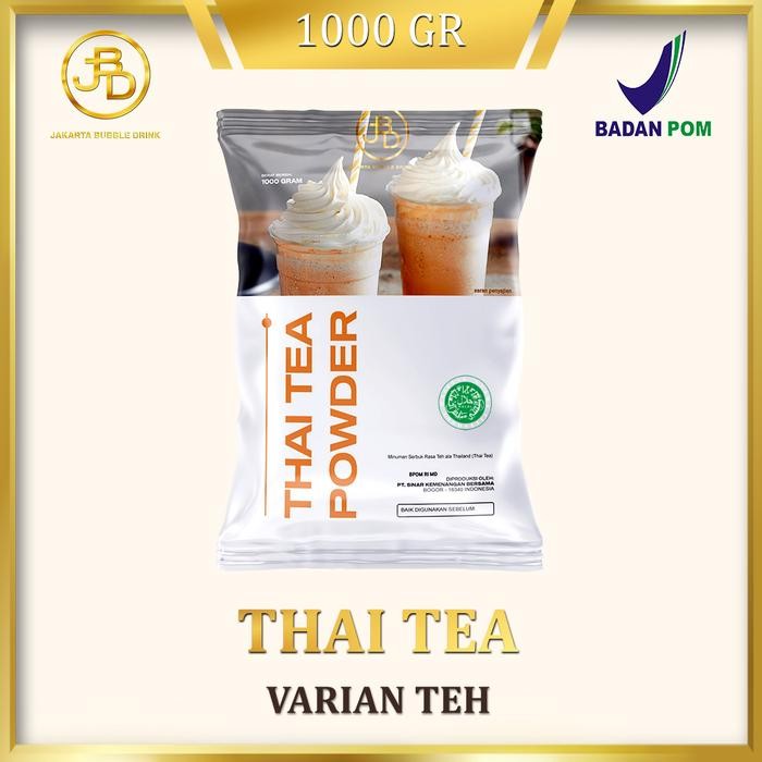 

Terlaris- Bubuk Minuman Premium Varian Tea Rasa Thai Tea 1Kg Jakarta Bubble Drink Powder Air Ice