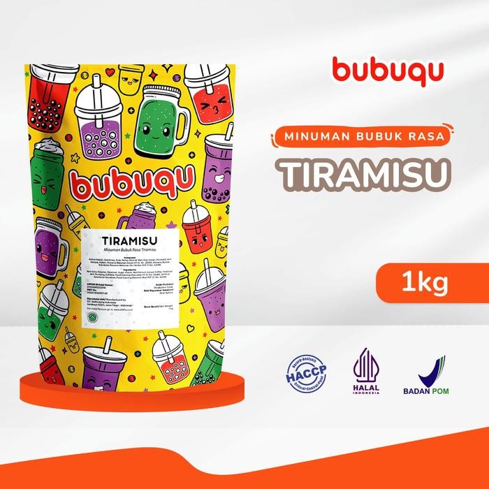 

Terlaris- Powder Drink Tiramisu Latte Bubuqu 1 Kg - Bubuk Minuman Tiramisu Susu