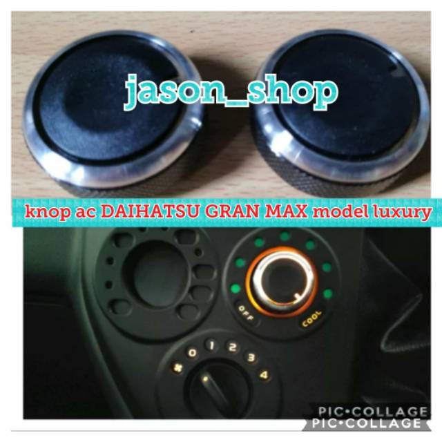 sepasang knop knob putaran tombol ac gran max grand max