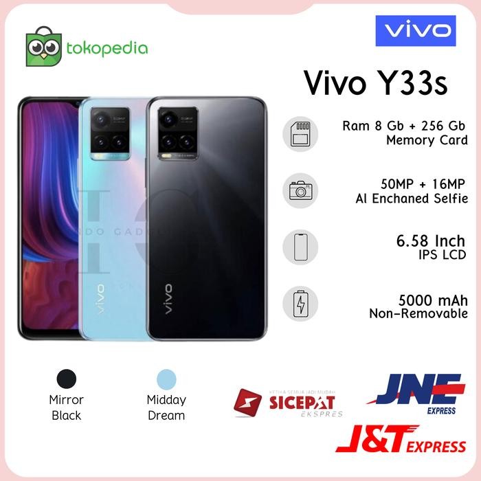 Gadgetra- Vivo Y33S Ram 8 / 256 Gb Garansi 12 Bulan - Fullset