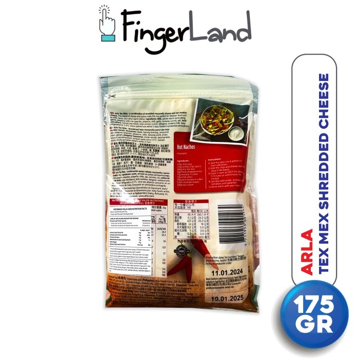 

BARANG TERLARIS ARLA Tex Mex 25% Shredded 175 Gr Keju Parut Mozzarella & Cheddar Merah