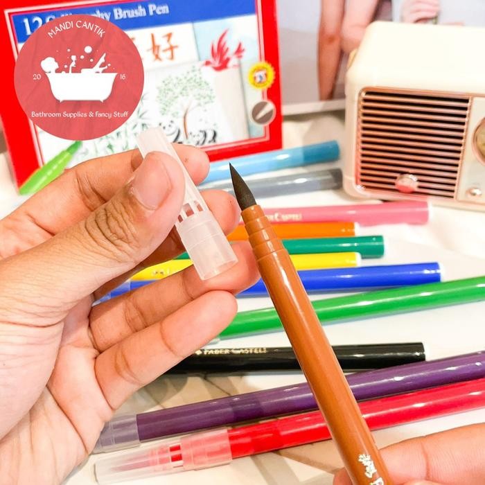 

CALLIGRAPHY BRUSH PEN FABER CASTELL ISI 12 ALAT STATIONERY