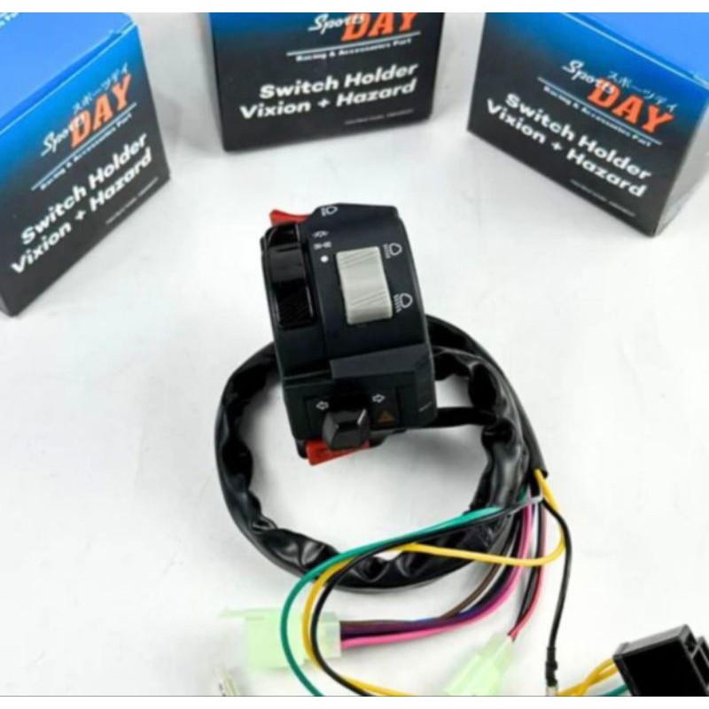 HOLDER SAKLAR KIRI MOTOR VIXION OLD + HAZARD SPORTDAY