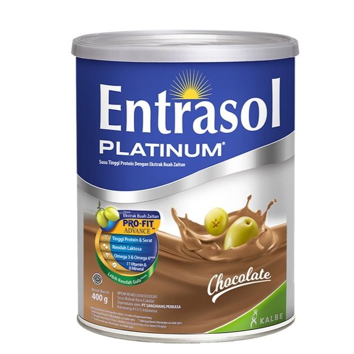 

BARANG TERLARIS Entrasol Platinum Susu Bubuk Tinggi Protein Dewasa Cokelat 400 g