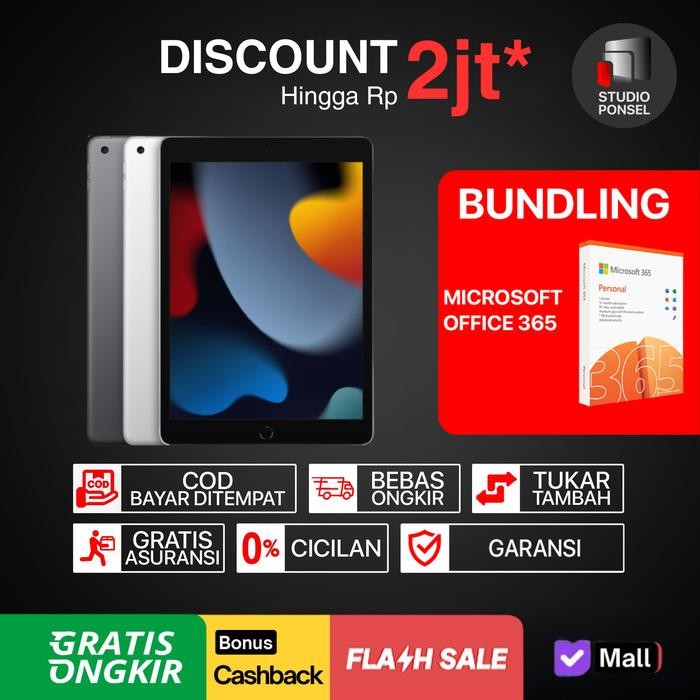 Phoneku- Ipad 9 2021 10.2" 256Gb 256 Wifi Grey Silver Resmi