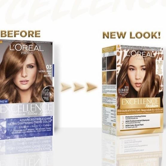 Promo Terbatas Pewarna Rambut Loreal Excellence Fashion Ultra Light 03 Ash Brown Aman