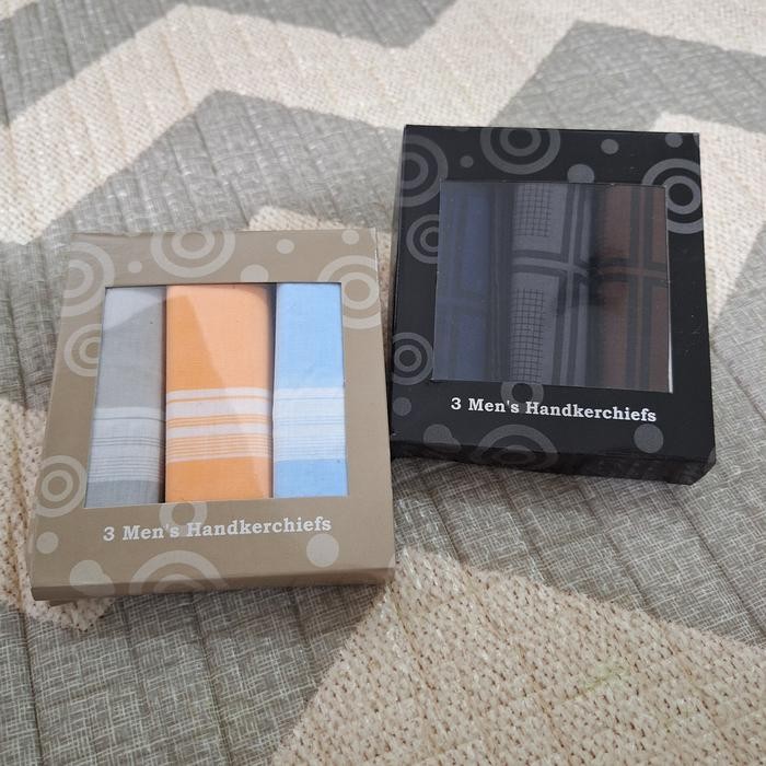 Saputangan Sapu Tangan Pria Katun Handkerchief Warna Muda dan Tua