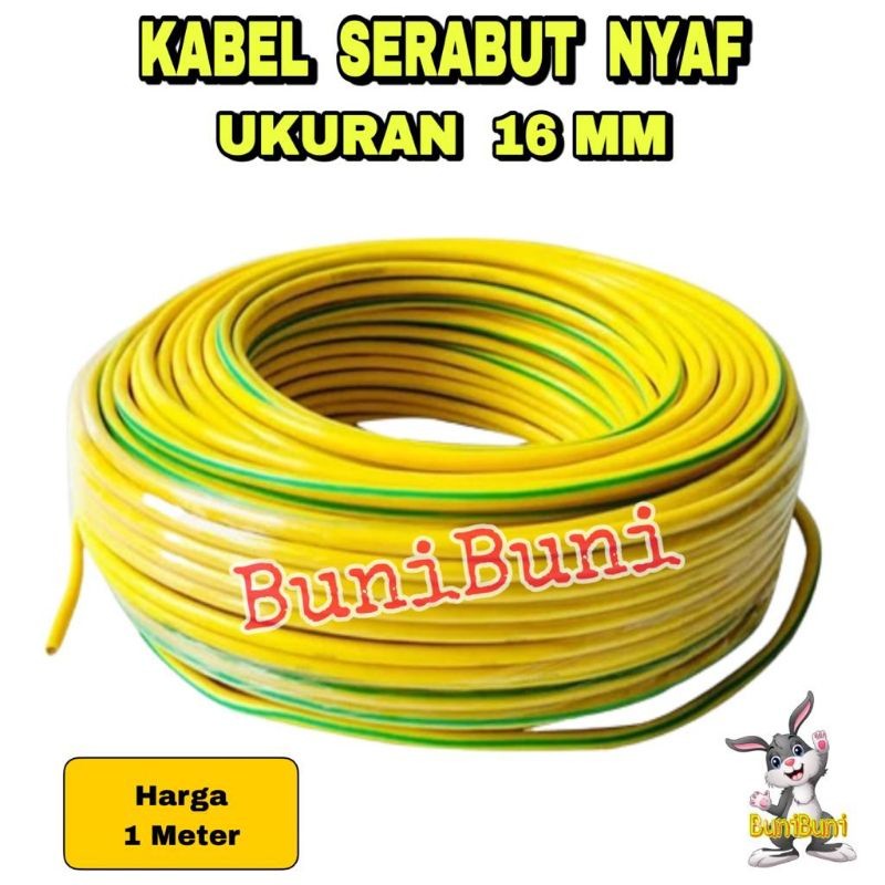 Kabel Listrik Serabut NYAF 16MM / Kabel Fleksibel 16MM / KABEL AKI MOBIL 16 MM - 1 METER