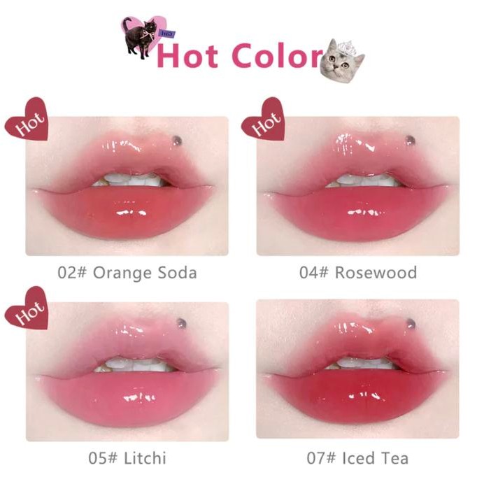 Terlaris- [Ready Stock] Flortte Cat Lip Flortte Super Beauty Lip Gloss Serum Flortte Lip Oil Flortte