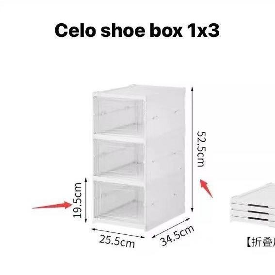 Terbaru Rak Sepatu Plastik Rak Sepatu Susun Kotak Rak Sepatu Susun Tertutup Kotak Sepatu