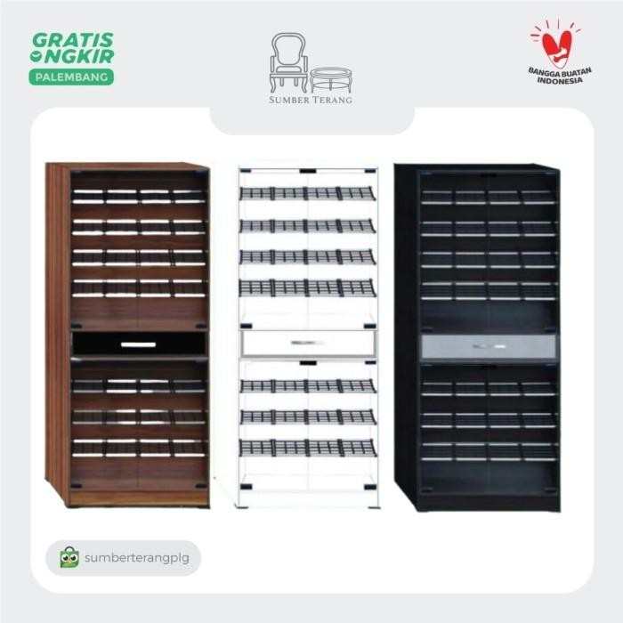 Terbaru Lemari Sepatu Kaca 2 Tingkat Rak Sepatu Sr 170 Tempat Sepatu Sandal
