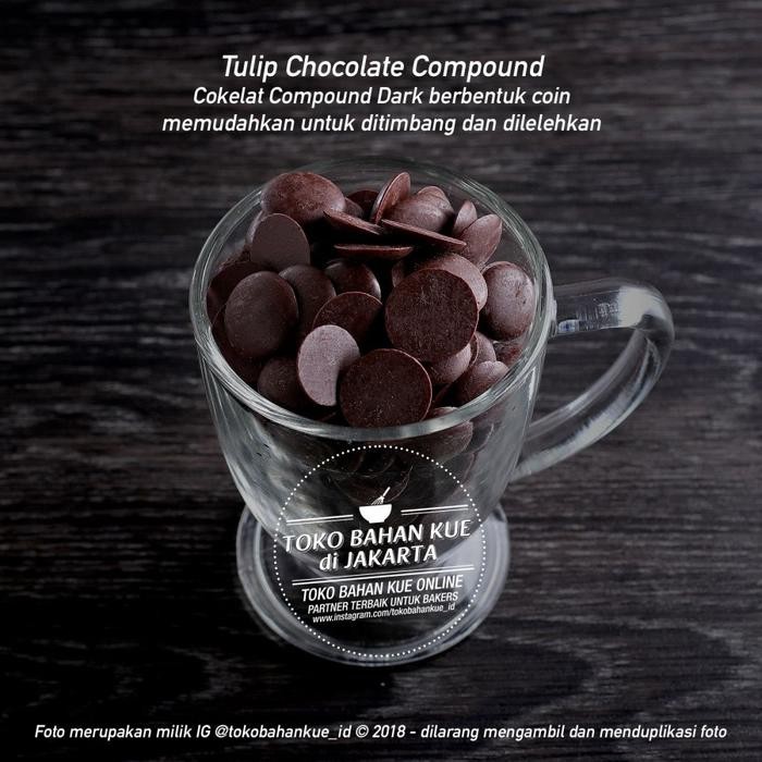 

Tulip Dark Chocolate Compound Coin 250gr Cokelat Tulip koin REPACK
