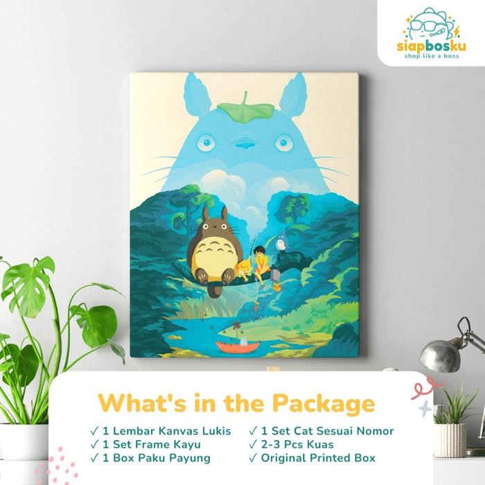 

Paint By Number 40X50 Cm Kanvas Painting With Frame Cat Kuas - Aesthetic Movies Anime Character