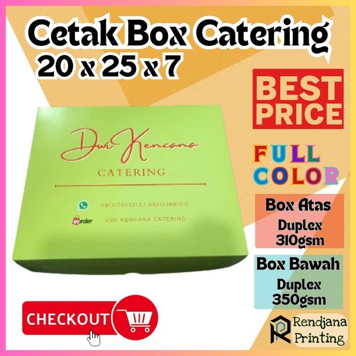 Cetak Custom Dus / Box / Kotak Nasi Catering Ukuran 20x25 / Full Color
