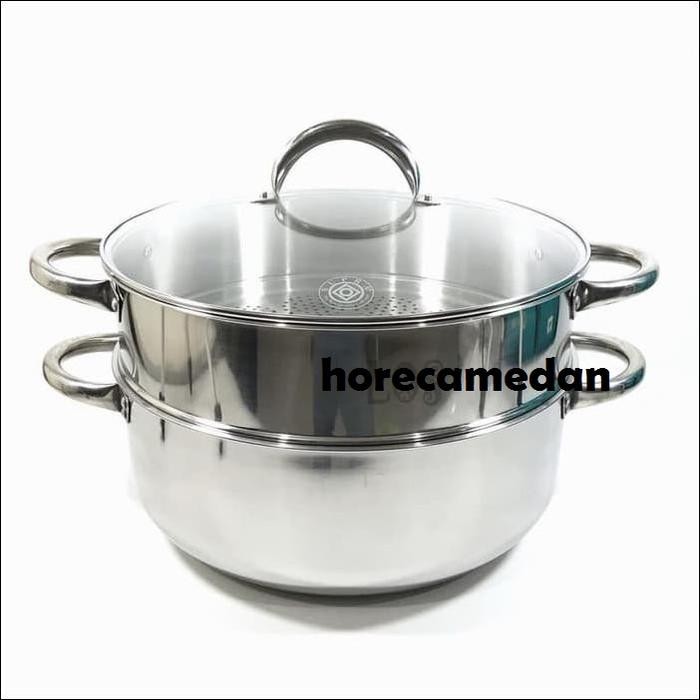 Supra Panci Kukus Steamer 40cm Susun 2 stainless steel tebal