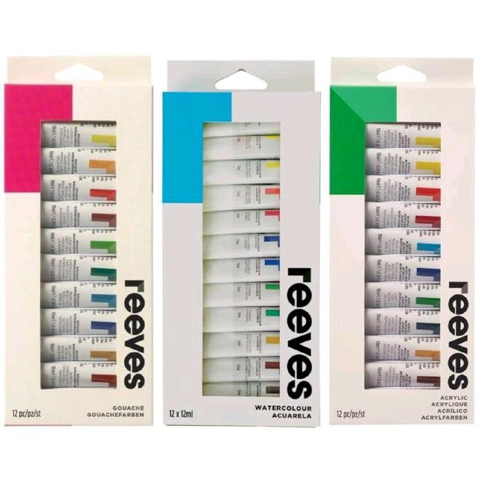 

Reeves Acrylic Gouache Water Colour Paint Set Cat Akrilik Cat Air Cat Gwash