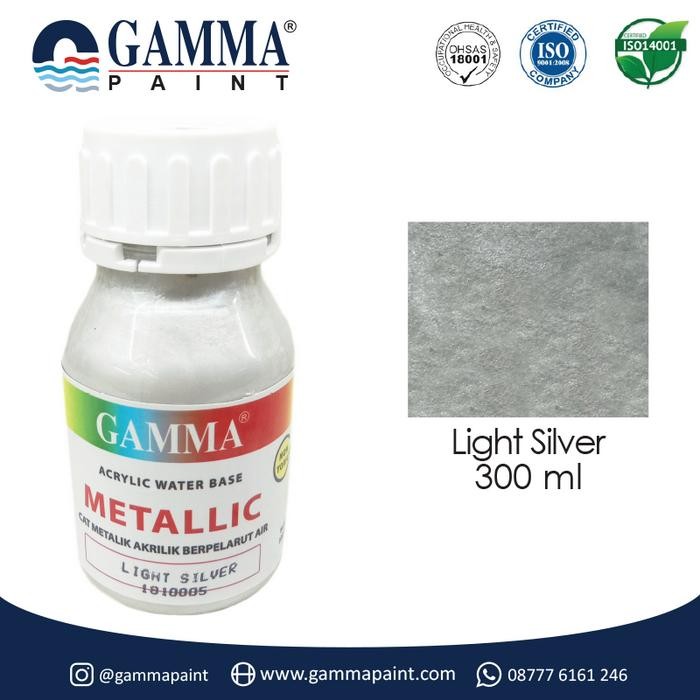 

Gamma Metallic Artistic Finish Acrylic Paint - Light Silver 300Gr