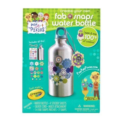 

Crayola Pop Art Pixies Fab Snap Water Bottle