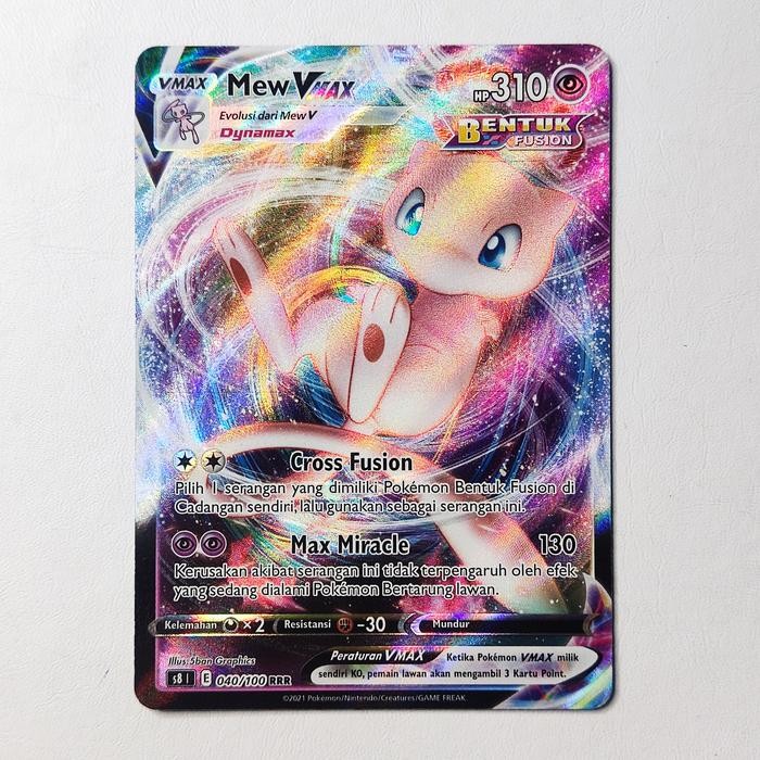Mew VMAX RRR 040/100 S8 - Kartu Pokemon Indonesia