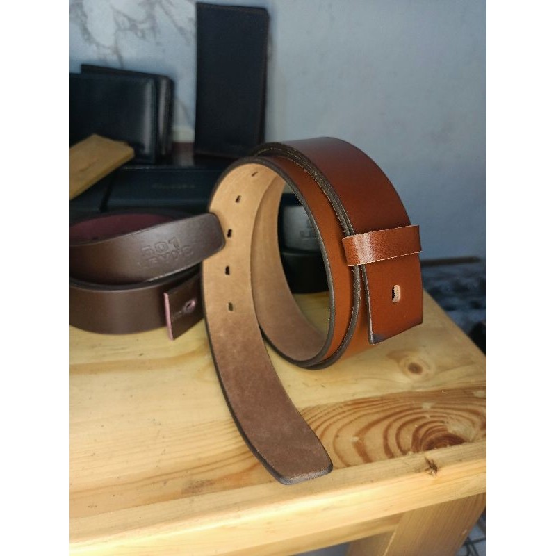 Beaded Bloom Tali Sabuk Kulit 501 Tanpa Kepala Sabuk Full Kulit Sapi Asli 1 Lapis