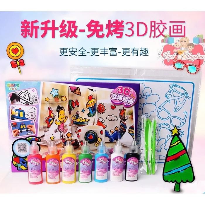 

Diy Painting Gel Sticker Cat Lukis Paint Glue Glass Window Colorful