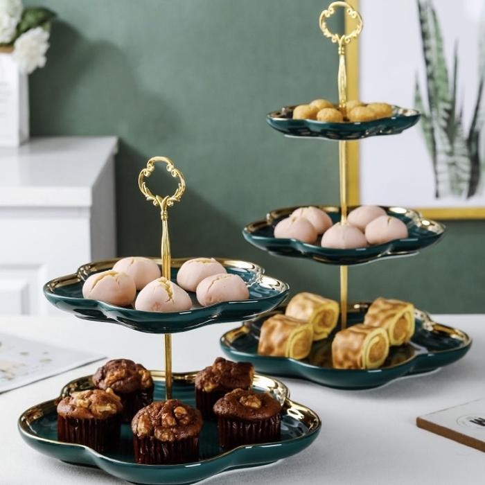 Fleur Cake Tier / Rak Kue / Tempat Kue Bertingkat Piring Kue Susun