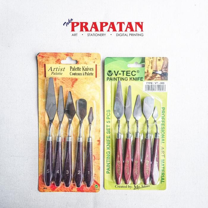 

Pisau Palet / Painting Knife V-Tec Set (5 Pcs) #Gratisongkir