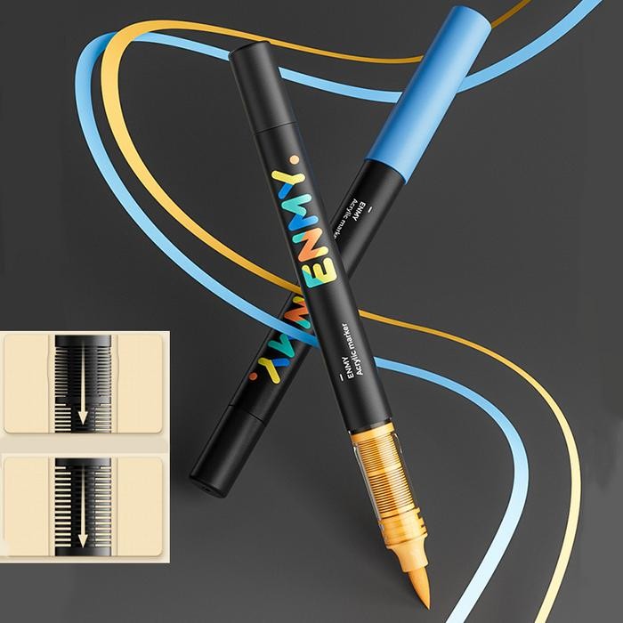 

Akrilik Pen Langsung Cairan Kotak Hitam Kecil Lukisan Mahasiswa Dedicated Waterproof Stackable Warna