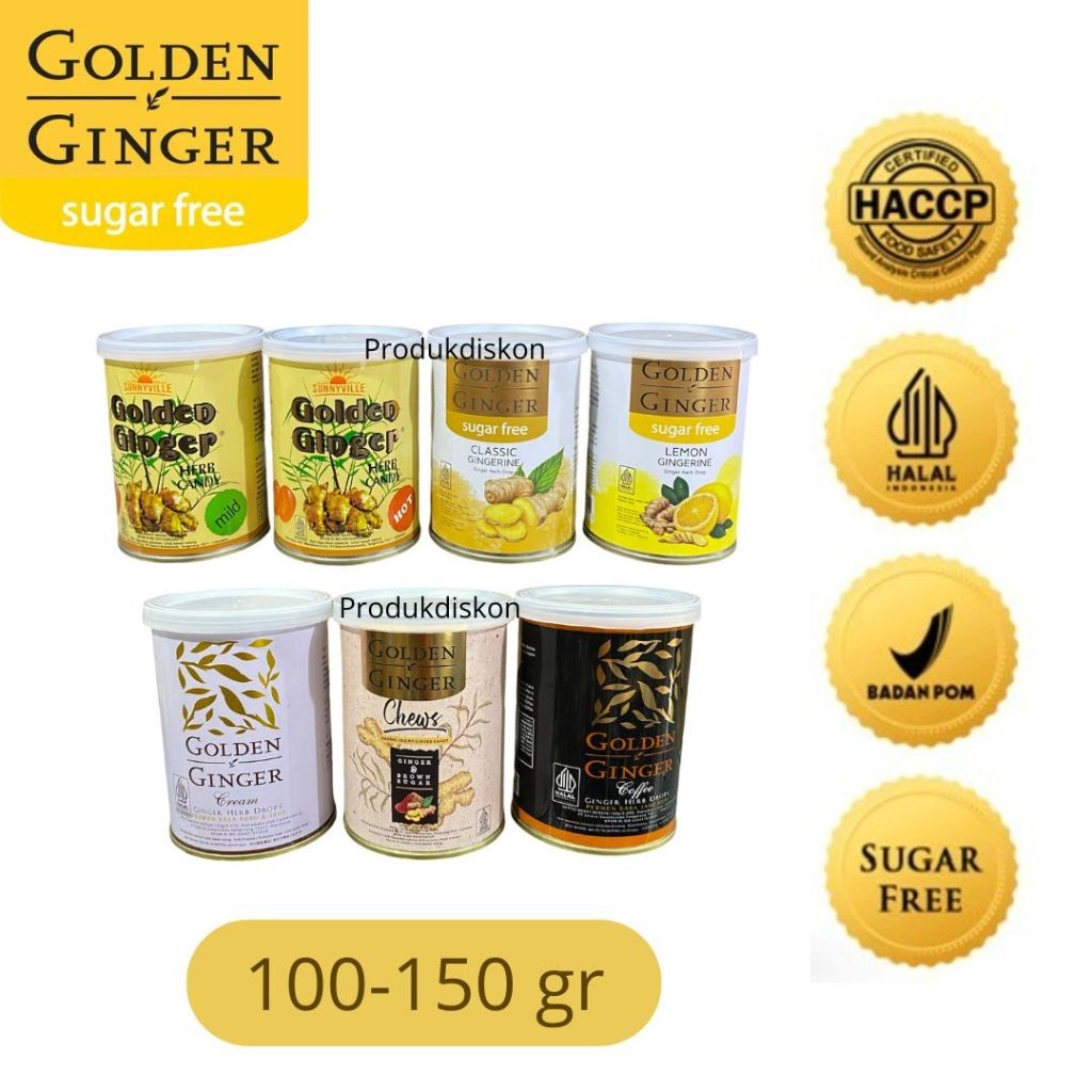 

GOLDEN GINGER Permen Jahe 100 - 150gr Makanan
