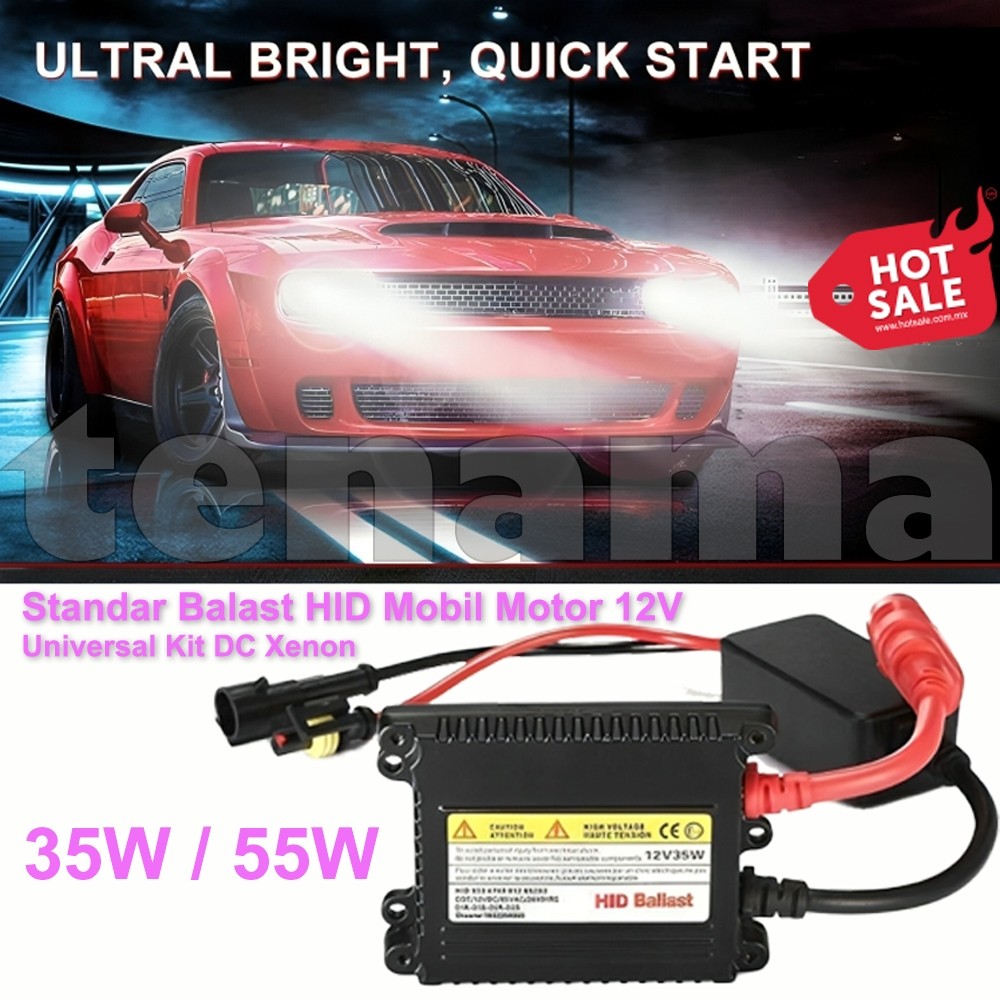 Ballast HID 35 Watt - 55 Watt Standard Balast HID Mobil Motor 12V Projector Lampu Kit DC Xenon