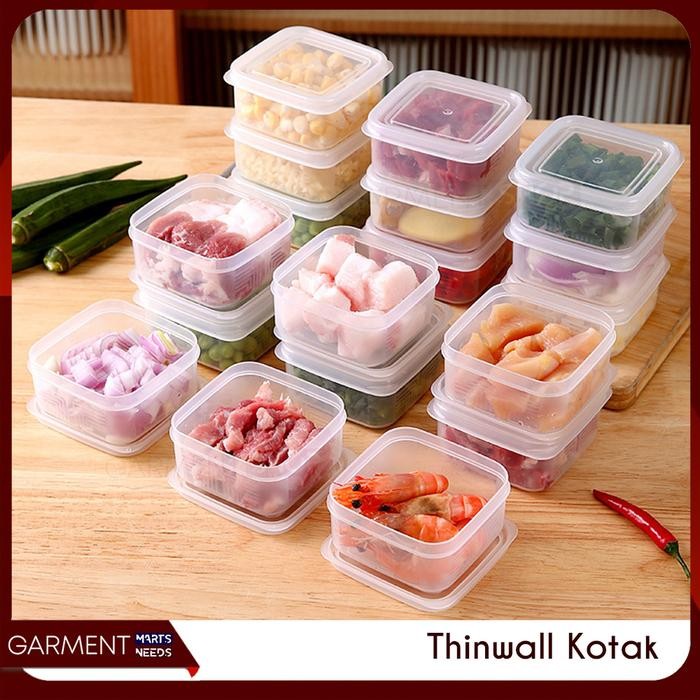 Kotak Transparan Kecil Mini Organizer Bening Toples Plastik Bumbu