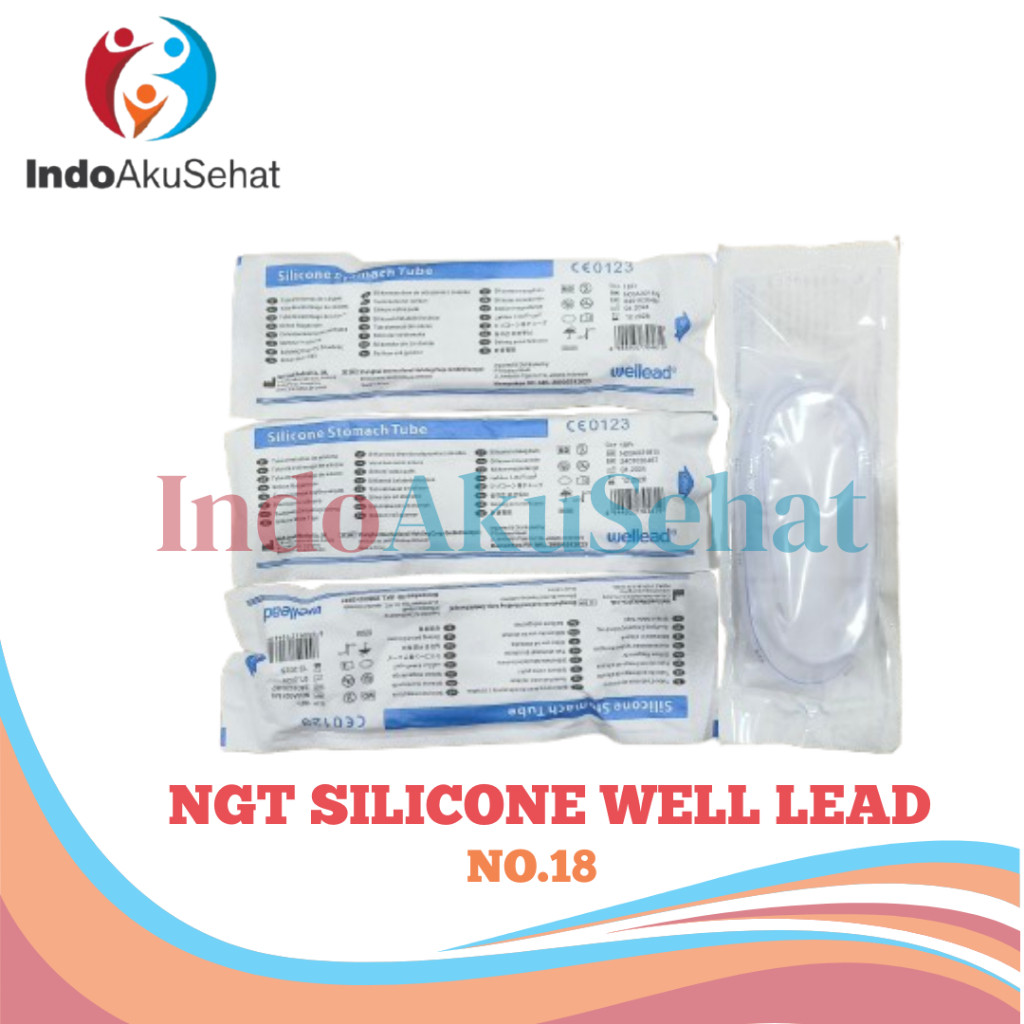 NGT SILICONE WELL LEAD NO.18 STOMACH TUBE SELANG MAKAN SILICONE SELANG NGT