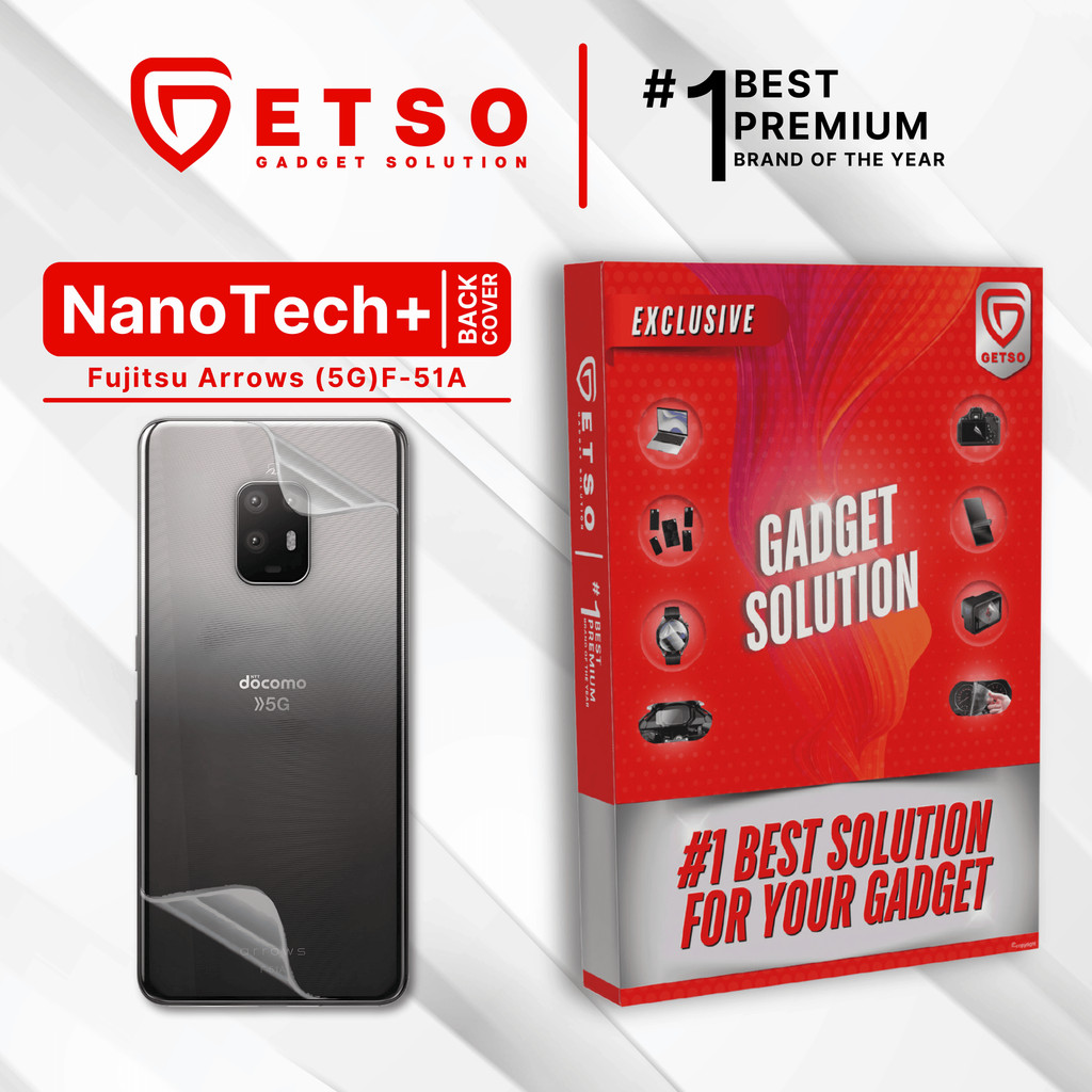 GETSO EPU BIO GENESIS Hydrogel for Fujitsu Arrows 5G F-51A / Back Cover Guard (Nanotech+ 100% Recycl