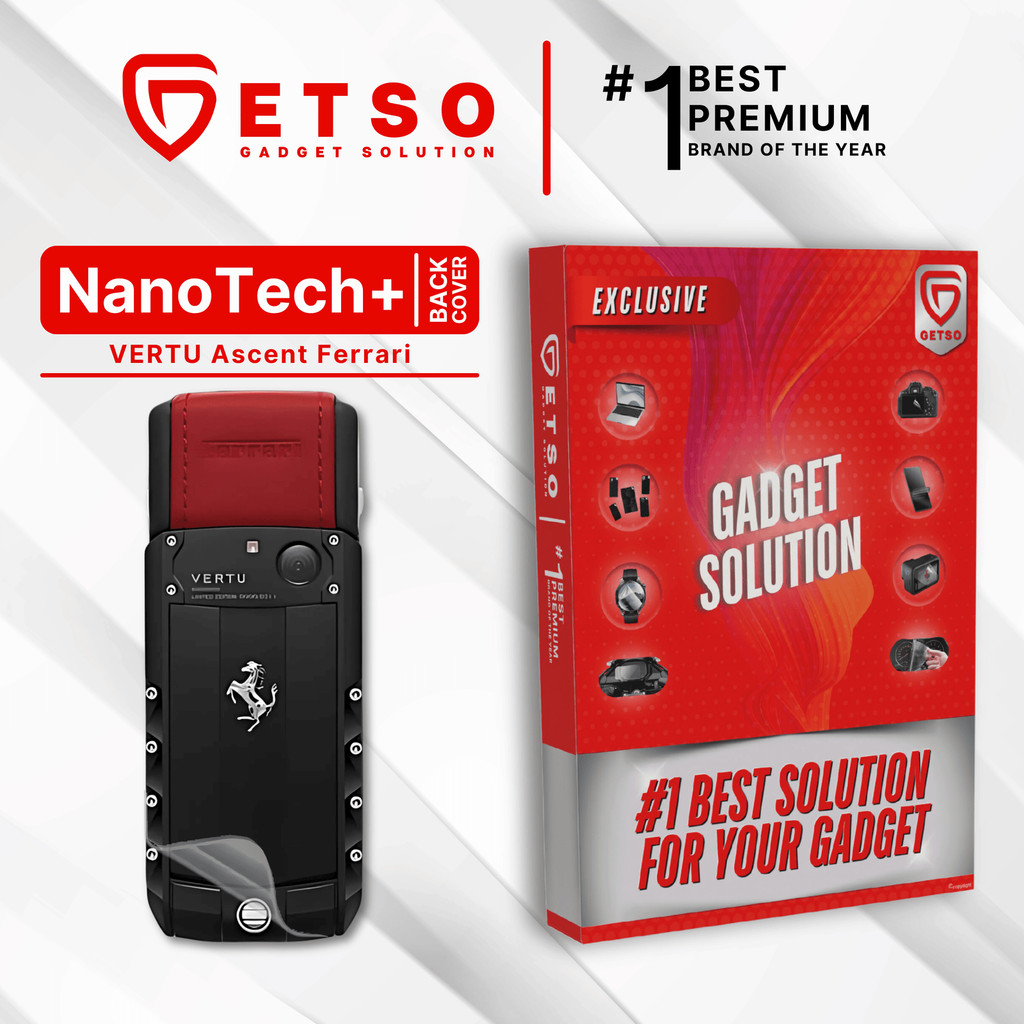 GETSO EPU BIO GENESIS Hydrogel for Vertu Ascent Ferrari / Back Cover Guard (Nanotech+ 100% Recycle) 