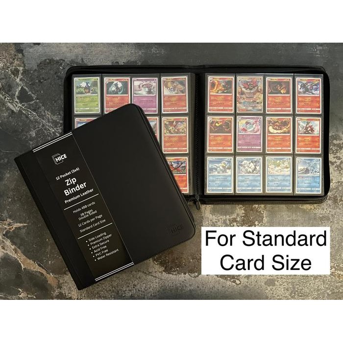 

Hice Premium Zip Album Card Binder 12 Pocket Binder Kartu Pokemon Magic One Piece Flesh And Blood
