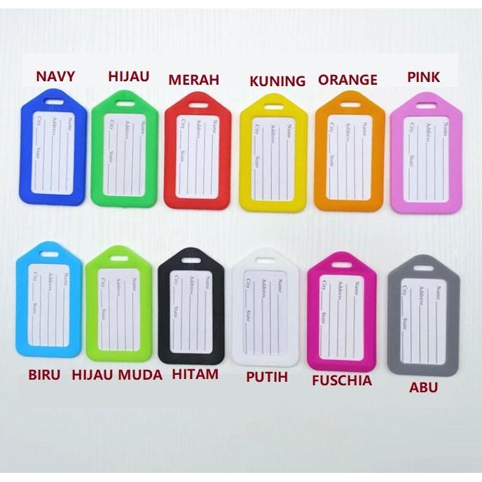 PREMIUM LUGGAGE TAG TRAVEL BAG NAME TAG GANTUNGAN NAMA KOPER TAS SILIKON