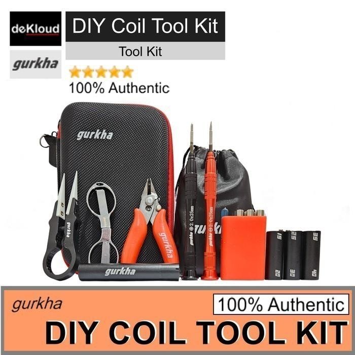 PREMIUM Authentic Gurkha DIY COIL TOOL KIT tang mini pinset gunting alat jig