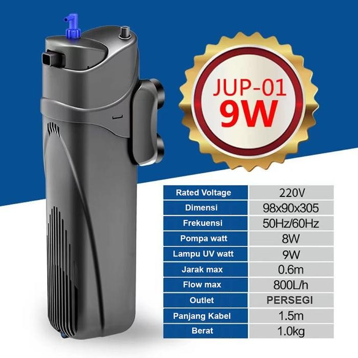 PREMIUM SUNSUN JUP 01 02 Pompa Filter UV Aquarium Lampu UV Aquarium Internal Filter Filter 3 in 1