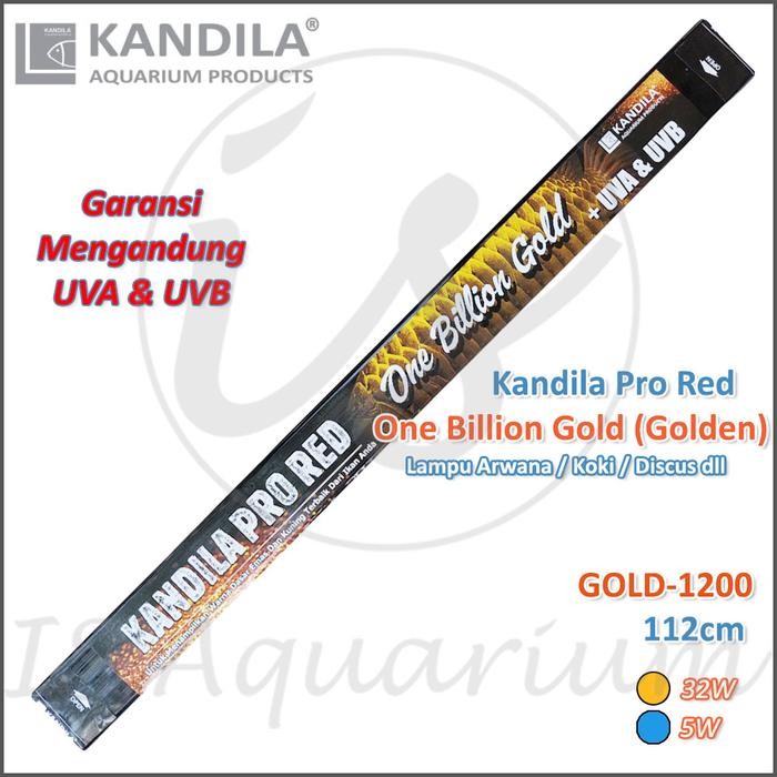 PREMIUM Kandila Pro Red One Billion Gold 1200 112cm Lampu Celup Ikan Arowana