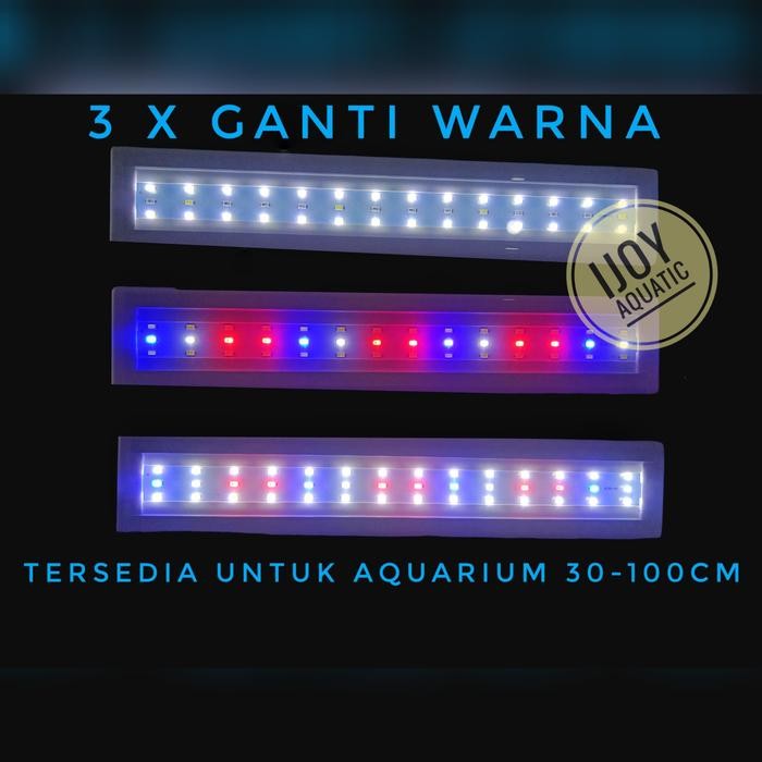 PREMIUM lampu led aquarium 3x mode warna