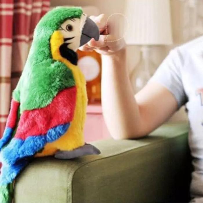 PREMIUM Mainan Anak Burung Berbicara , Smart Talking Bird Beo - Funny Bird Beo