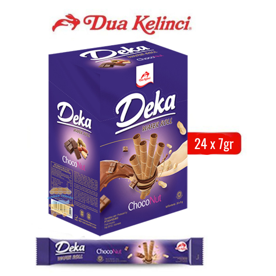 

[ BERKAH ] Deka Wafer Roll Dua Kelinci Box Isi 24 x 7gr Choco Nut Choco Choco Snack Cemilan Anak