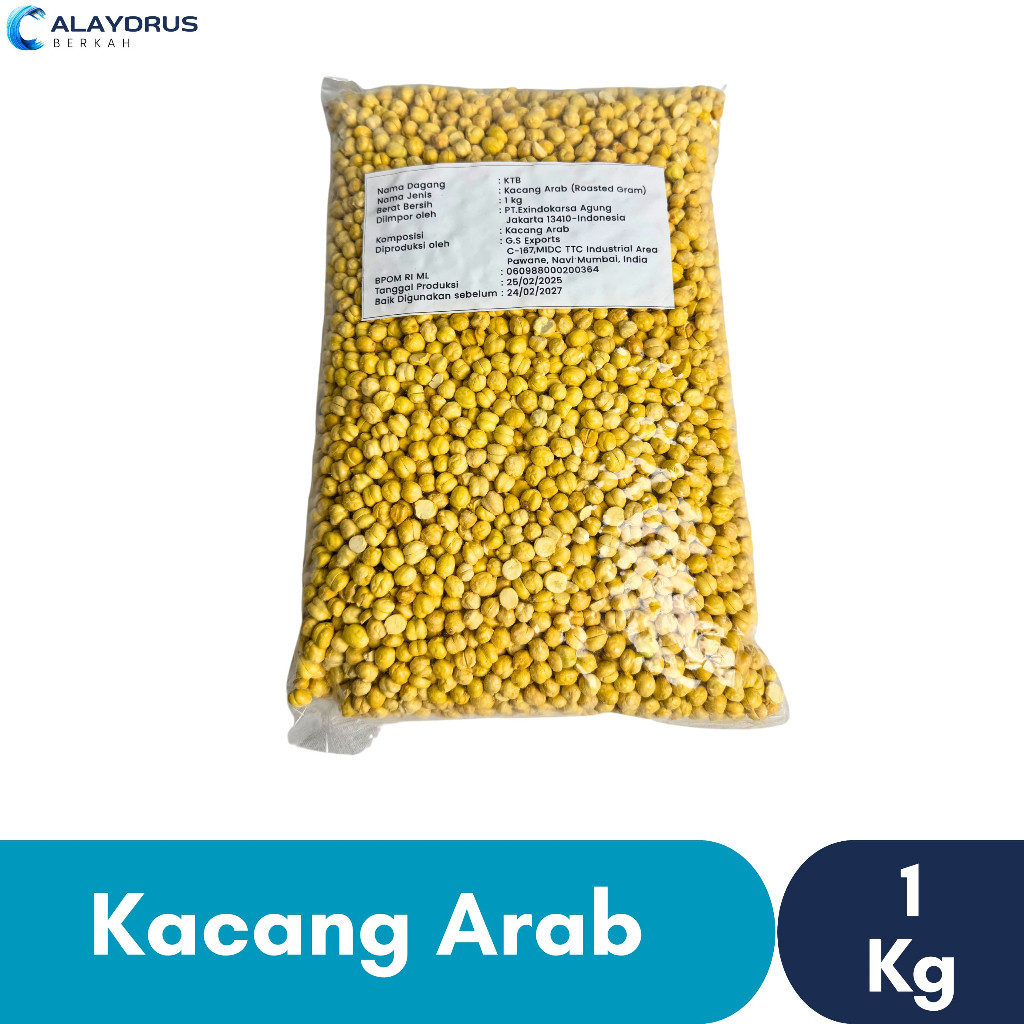 

Kacang Arab Panggang 1Kg Original Premium Chickpeas Roasted Matang Renyah Oleh oleh Haji Umroh