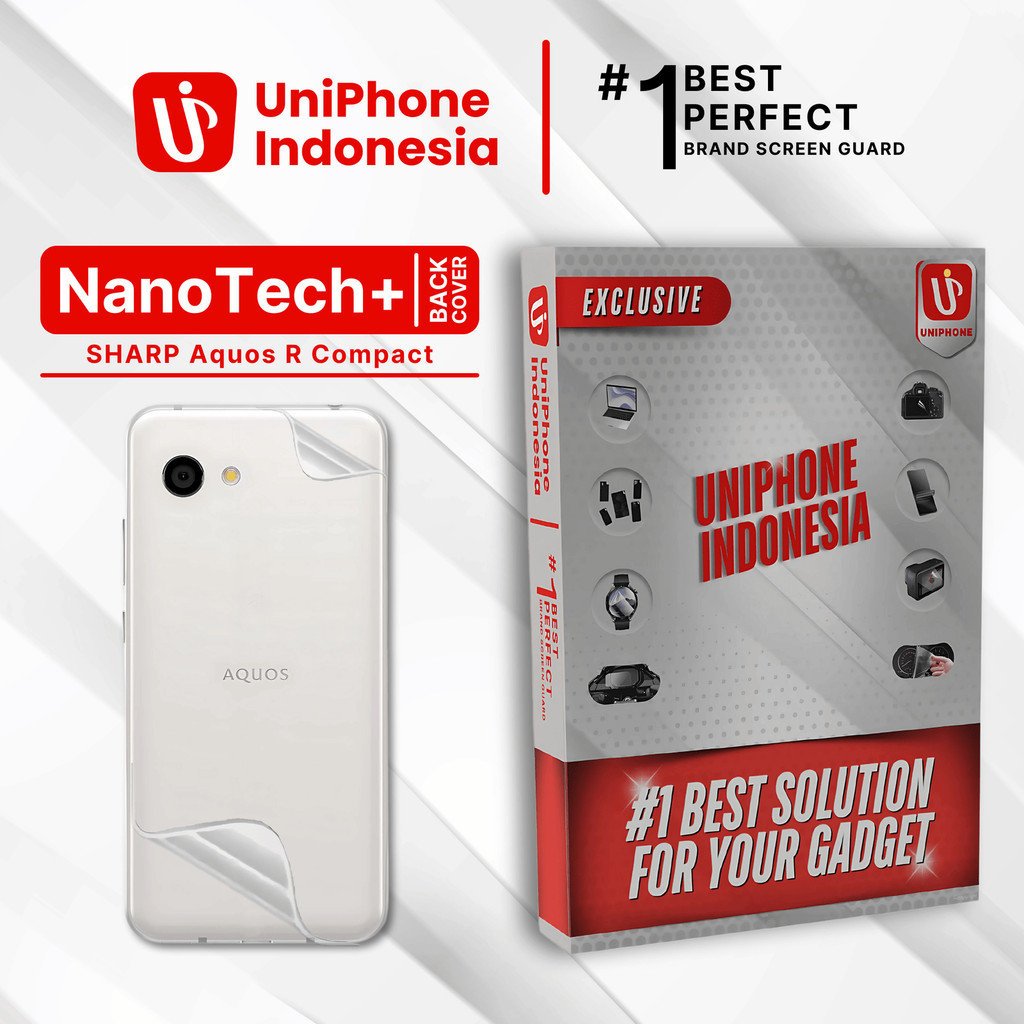 UniPhon EPU BIO GENESIS Hydrogel for Sharp Aquos R Compact / Back Cover Guard (Nanotech+ 100% Recycl