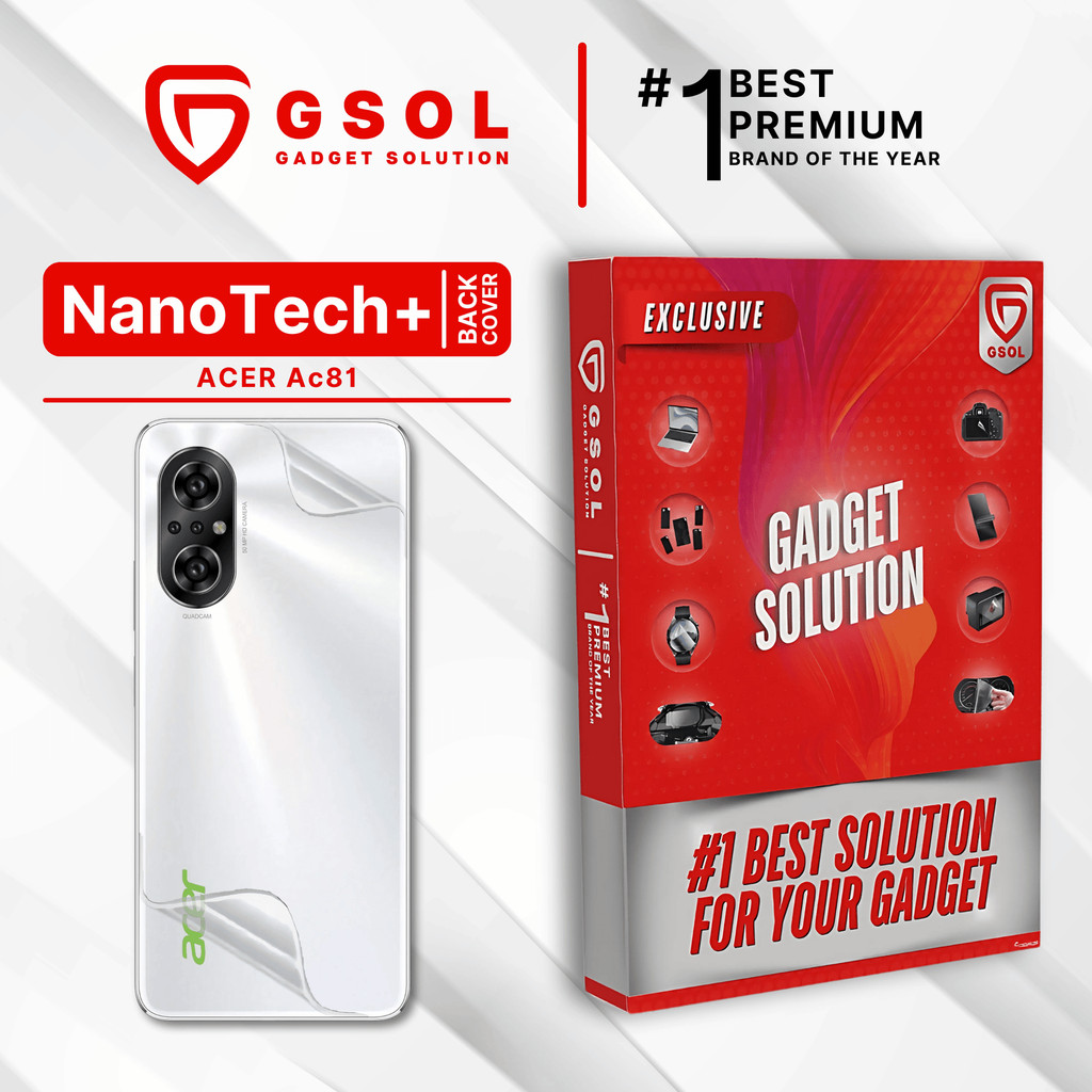 GSOL EPU BIO GENESIS Hydrogel for Acer AC81 / Back Cover Guard (Nanotech+ 100% Recycle) Premium Hidr