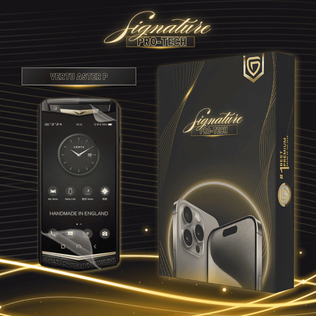 GSOL SIGNATURE PRO-TECH - Premium Anti-Scratch Protector for Vertu Aster P / Screen Guard Case Frien