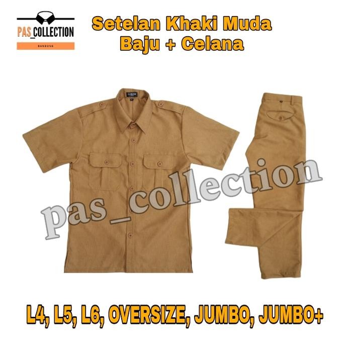 PREMIUM (BAJU + CELANA) Setelan PNS Pria Pemda Pemkot Pemkab Baju Dinas Guru [ JUMBO SIZE]